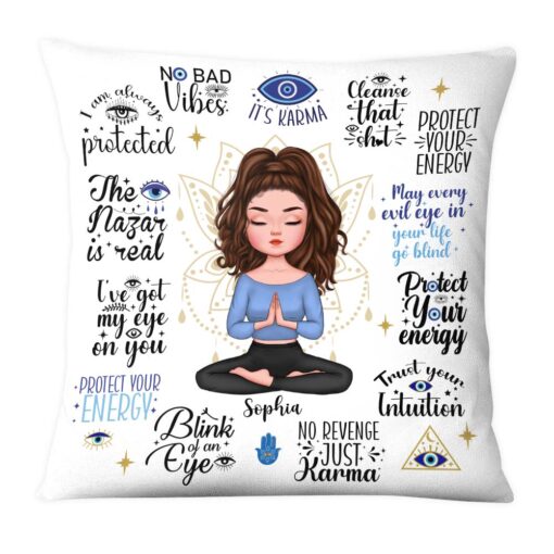 Personalized Gift For Daughter Protect Your Energy Pillow