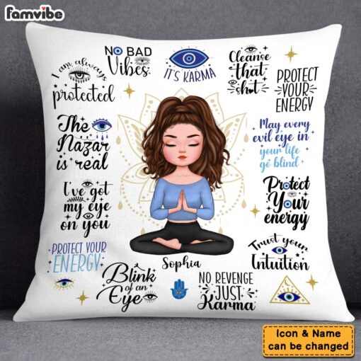 Personalized Gift For Daughter Protect Your Energy Pillow