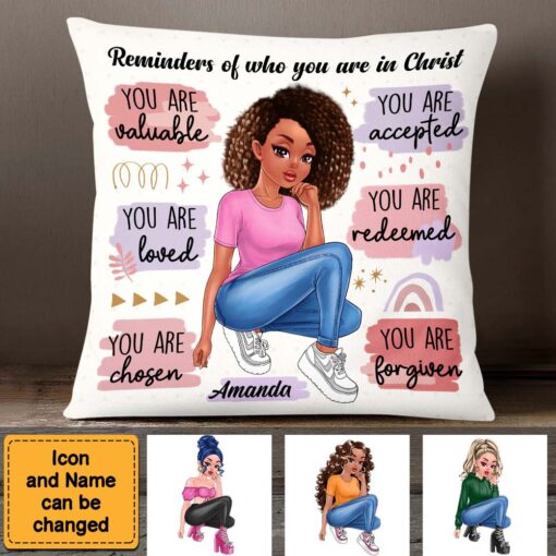 Personalized Gift For Daughter Reminder In Christ Pillow