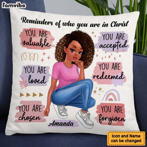 Personalized Gift For Daughter Reminder In Christ Pillow