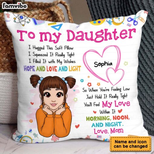 Personalized Gift For Daughter Science Theme Pillow