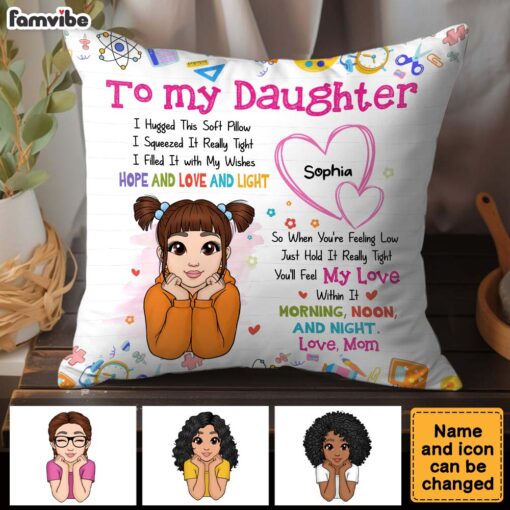 Personalized Gift For Daughter Science Theme Pillow