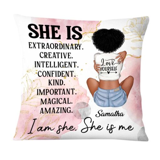 Personalized Gift For Daughter Self Love She Is Pillow