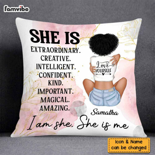 Personalized Gift For Daughter Self Love She Is Pillow