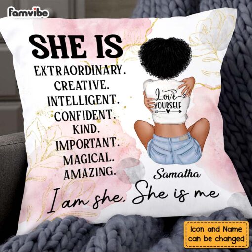 Personalized Gift For Daughter Self Love She Is Pillow