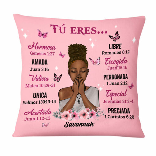 Personalized Gift For Daughter Spanish Bible Verses You Are Pillow