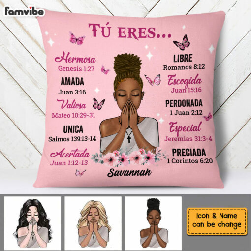 Personalized Gift For Daughter Spanish Bible Verses You Are Pillow