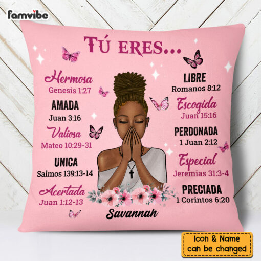 Personalized Gift For Daughter Spanish Bible Verses You Are Pillow