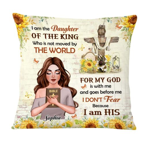 Personalized Gift For Daughter The Daughter Of The King Pillow