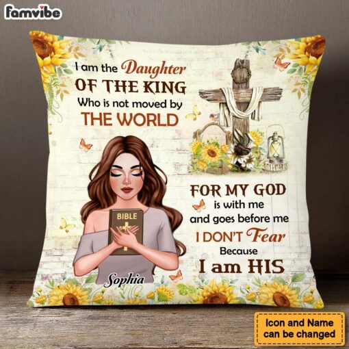 Personalized Gift For Daughter The Daughter Of The King Pillow