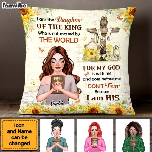 Personalized Gift For Daughter The Daughter Of The King Pillow