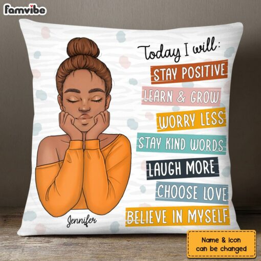 Personalized Gift For Daughter Today I Will Pillow