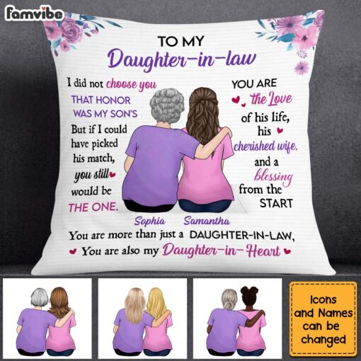 Personalized Gift For Daughter-in-Law You Are My Daughter-in-Heart Pillow