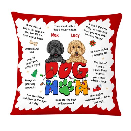 Personalized Gift For Dog Mom Affirmation Pillow