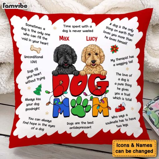 Personalized Gift For Dog Mom Affirmation Pillow