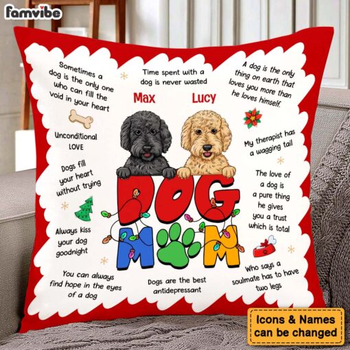 Personalized Gift For Dog Mom Affirmation Pillow