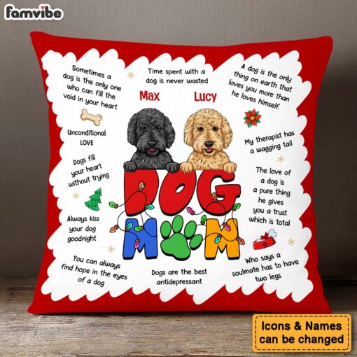 Personalized Gift For Dog Mom Affirmation Pillow