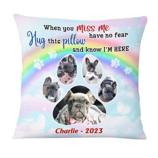 Personalized Gift For Family Wish The Rainbow Bridge Had Visiting Hours Pet Memorial Pillow