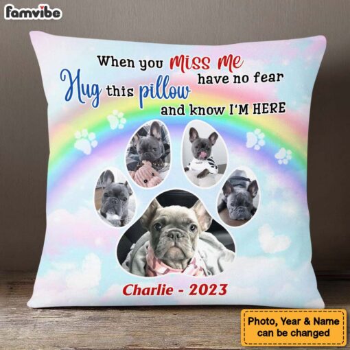 Personalized Gift For Family Wish The Rainbow Bridge Had Visiting Hours Pet Memorial Pillow