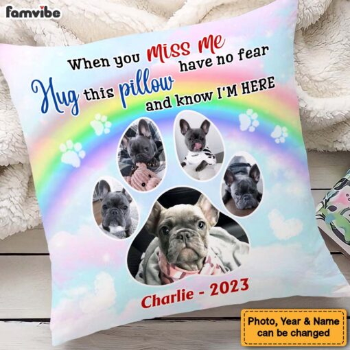 Personalized Gift For Family Wish The Rainbow Bridge Had Visiting Hours Pet Memorial Pillow