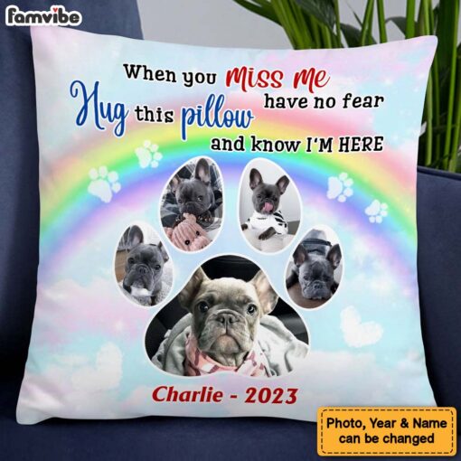 Personalized Gift For Family Wish The Rainbow Bridge Had Visiting Hours Pet Memorial Pillow