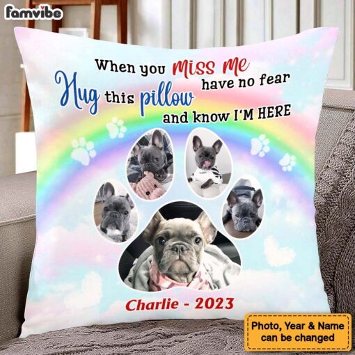 Personalized Gift For Family Wish The Rainbow Bridge Had Visiting Hours Pet Memorial Pillow