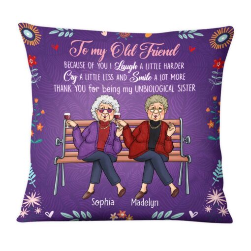 Personalized Gift For Friend Because Of You Pillow