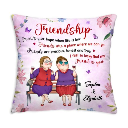 Personalized Gift For Friend Friendship Pillow