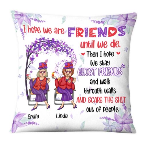 Personalized Gift For Friend Funny Ghost Pillow