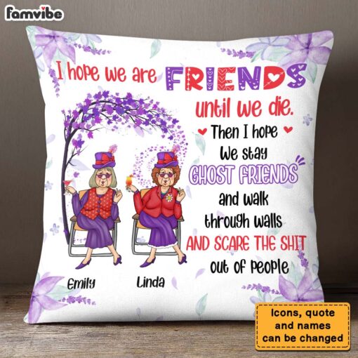 Personalized Gift For Friend Funny Ghost Pillow