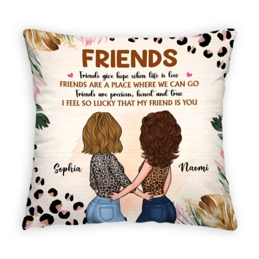 Personalized Gift For Friend I Feel So Lucky That My Friend Is You Pillow