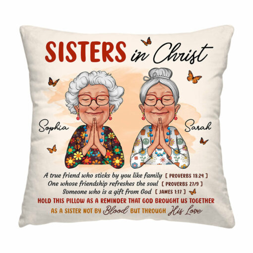 Personalized Gift For Friend Sister In Christ Pillow