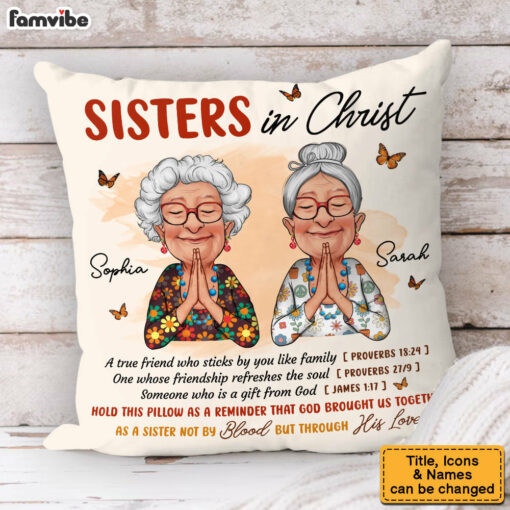 Personalized Gift For Friend Sister In Christ Pillow