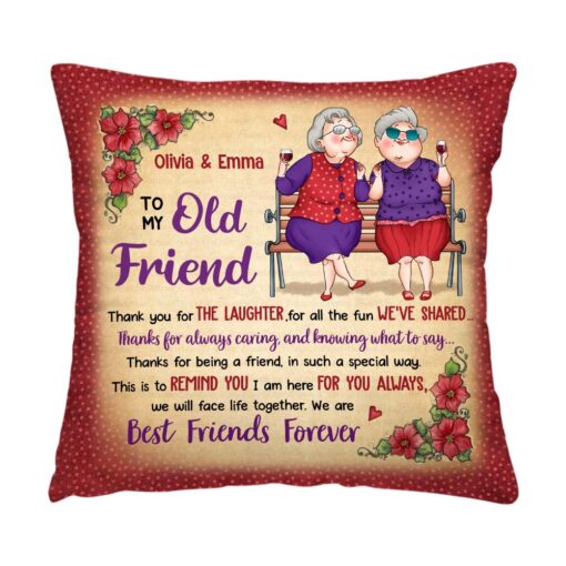 Personalized Gift For Friend Thank You Pillow