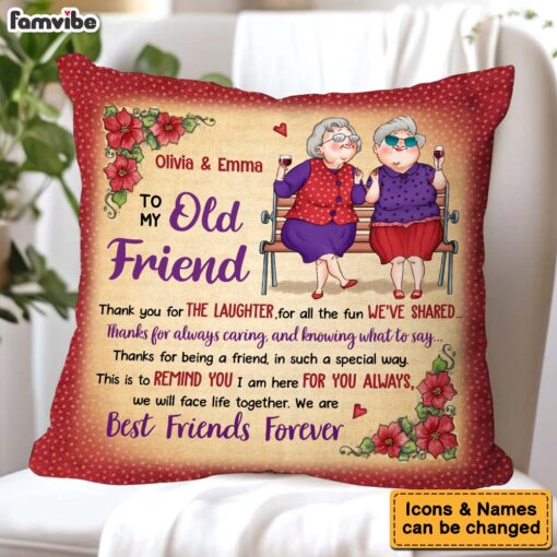 Personalized Gift For Friend Thank You Pillow