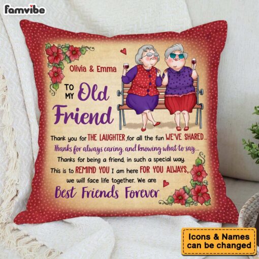 Personalized Gift For Friend Thank You Pillow