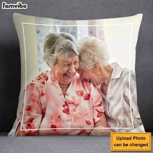 Personalized Gift For Friend Upload Photo Gallery Pillow