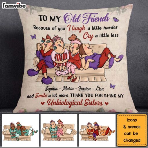 Personalized Gift For Friends Because Of You Pillow