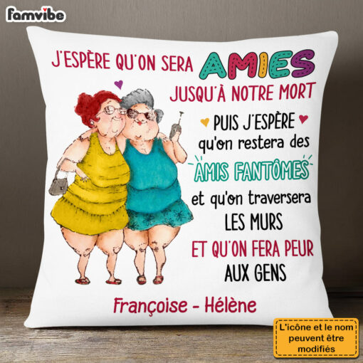 Personalized Gift For Friends French Amies Pillow