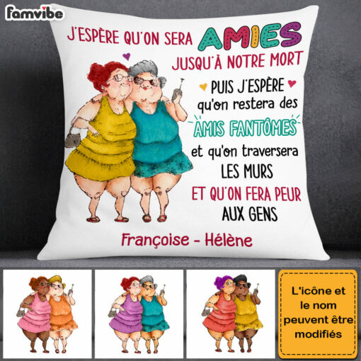 Personalized Gift For Friends French Amies Pillow