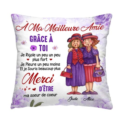 Personalized Gift For Friends French Thanh You Pillow