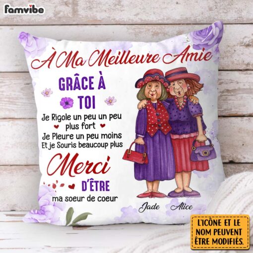 Personalized Gift For Friends French Thanh You Pillow