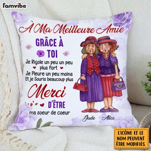 Personalized Gift For Friends French Thanh You Pillow