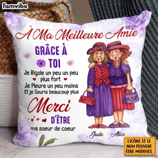 Personalized Gift For Friends French Thanh You Pillow