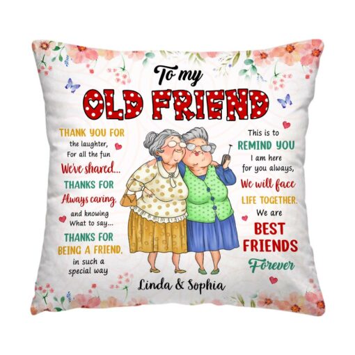 Personalized Gift For Friends I Am Here for You Always Polka Dot Pillow