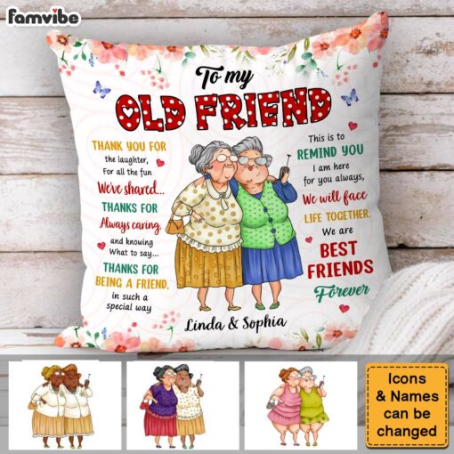 Personalized Gift For Friends I Am Here for You Always Polka Dot Pillow