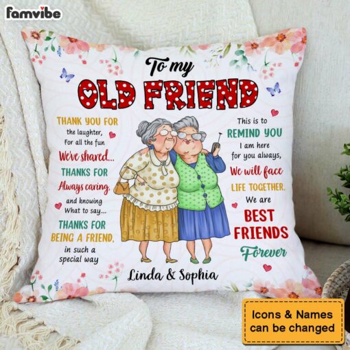 Personalized Gift For Friends I Am Here for You Always Polka Dot Pillow