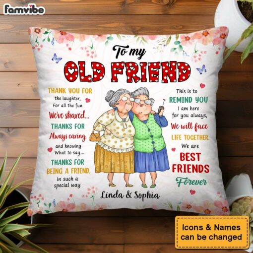 Personalized Gift For Friends I Am Here for You Always Polka Dot Pillow