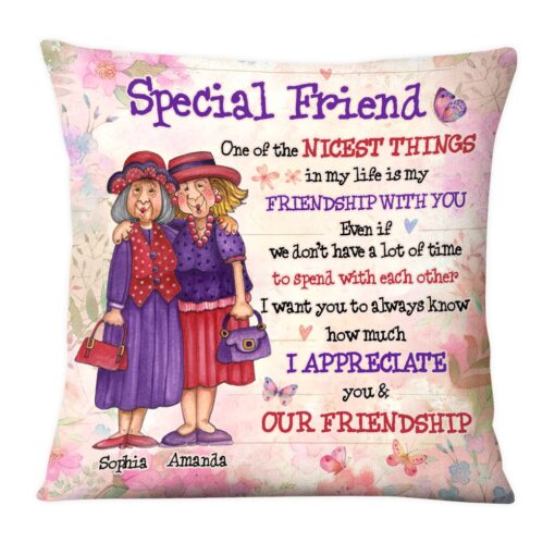 Personalized Gift For Friends I Appreciate You And Our Friendship�Pillow