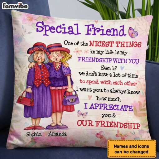 Personalized Gift For Friends I Appreciate You And Our Friendship�Pillow